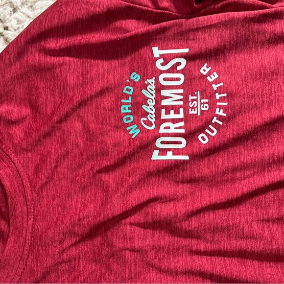 [M] Cabela's Red Long Sleeve Shirt - Picture 2 of 6